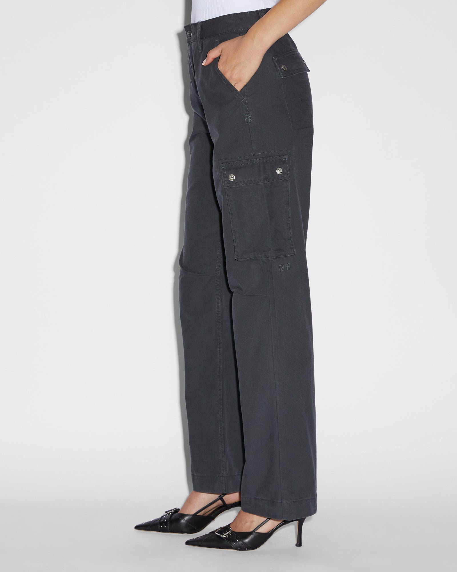 Squad Womens Cargo Pant - Charcoal - Image 4