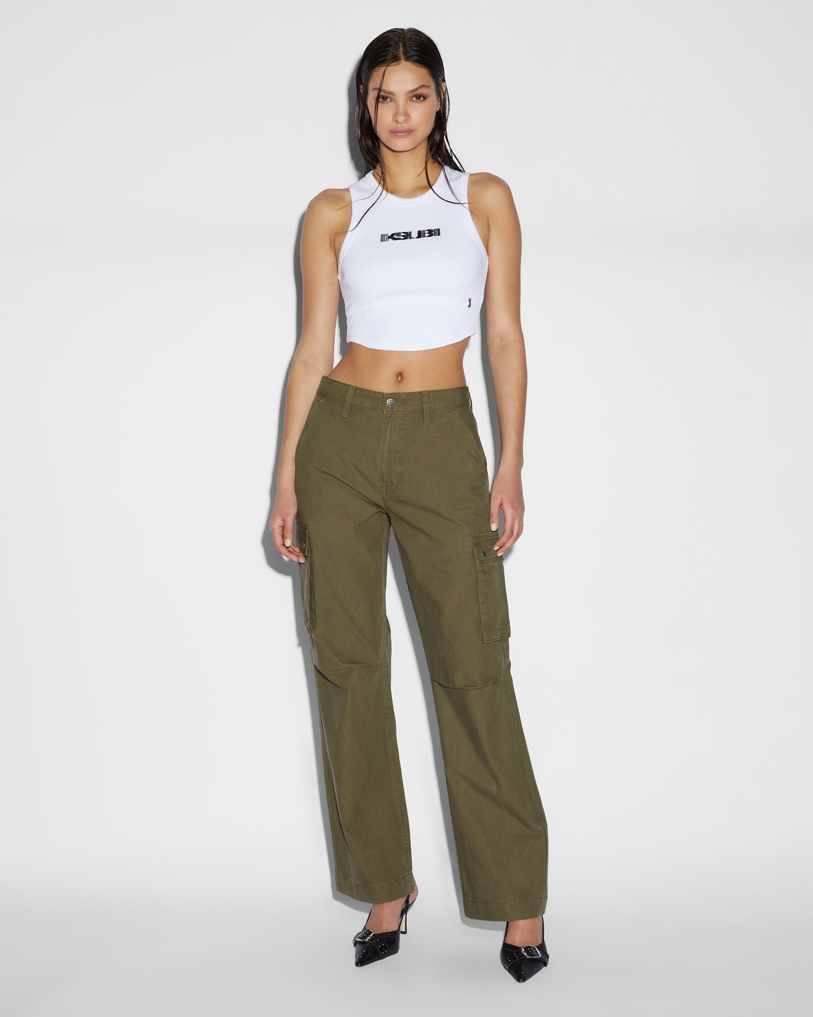 Squad Womens Cargo Pant - Khaki - Image 2