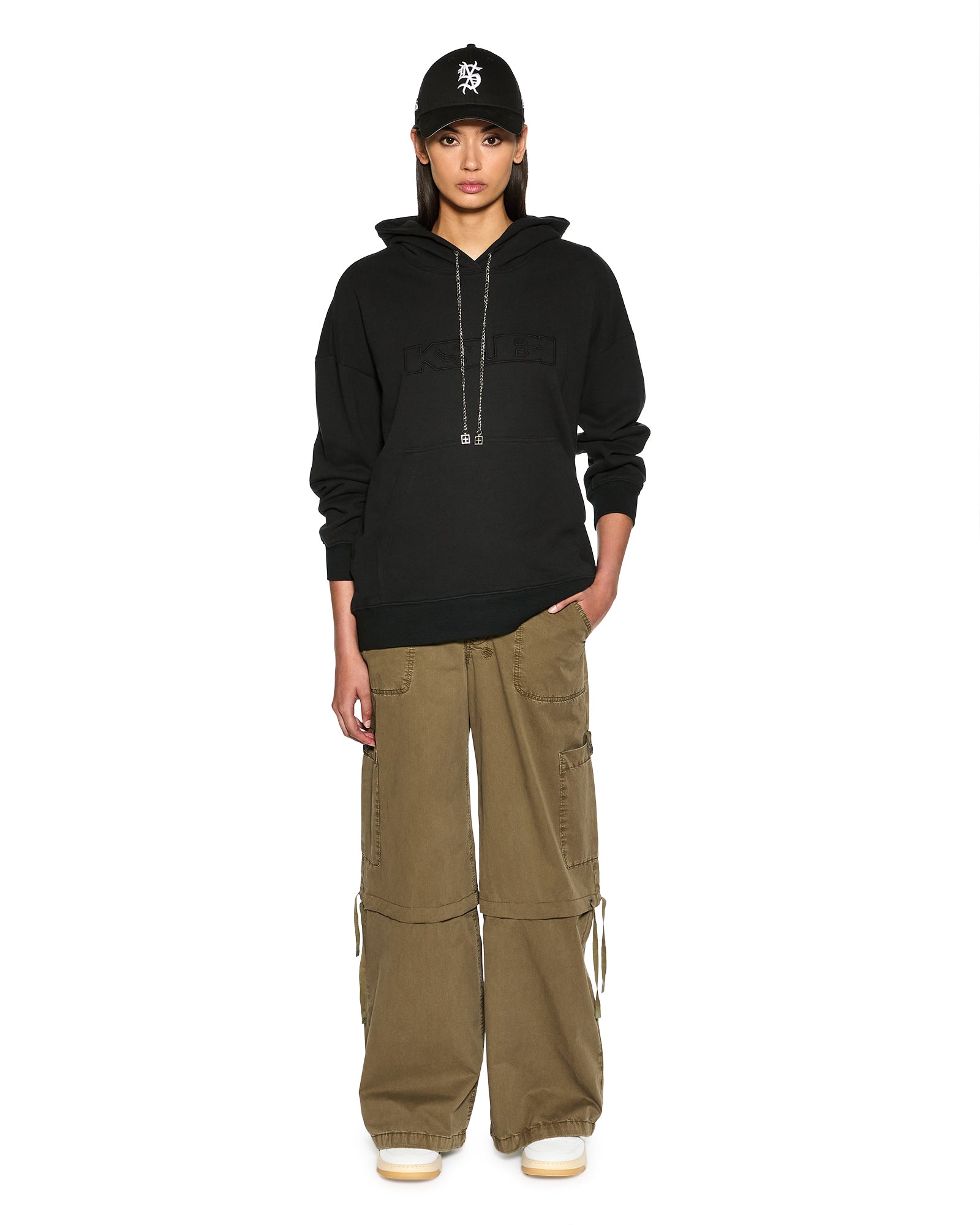 Baggy Cargo Detachable Straight Leg Pant - Khaki - Image 3