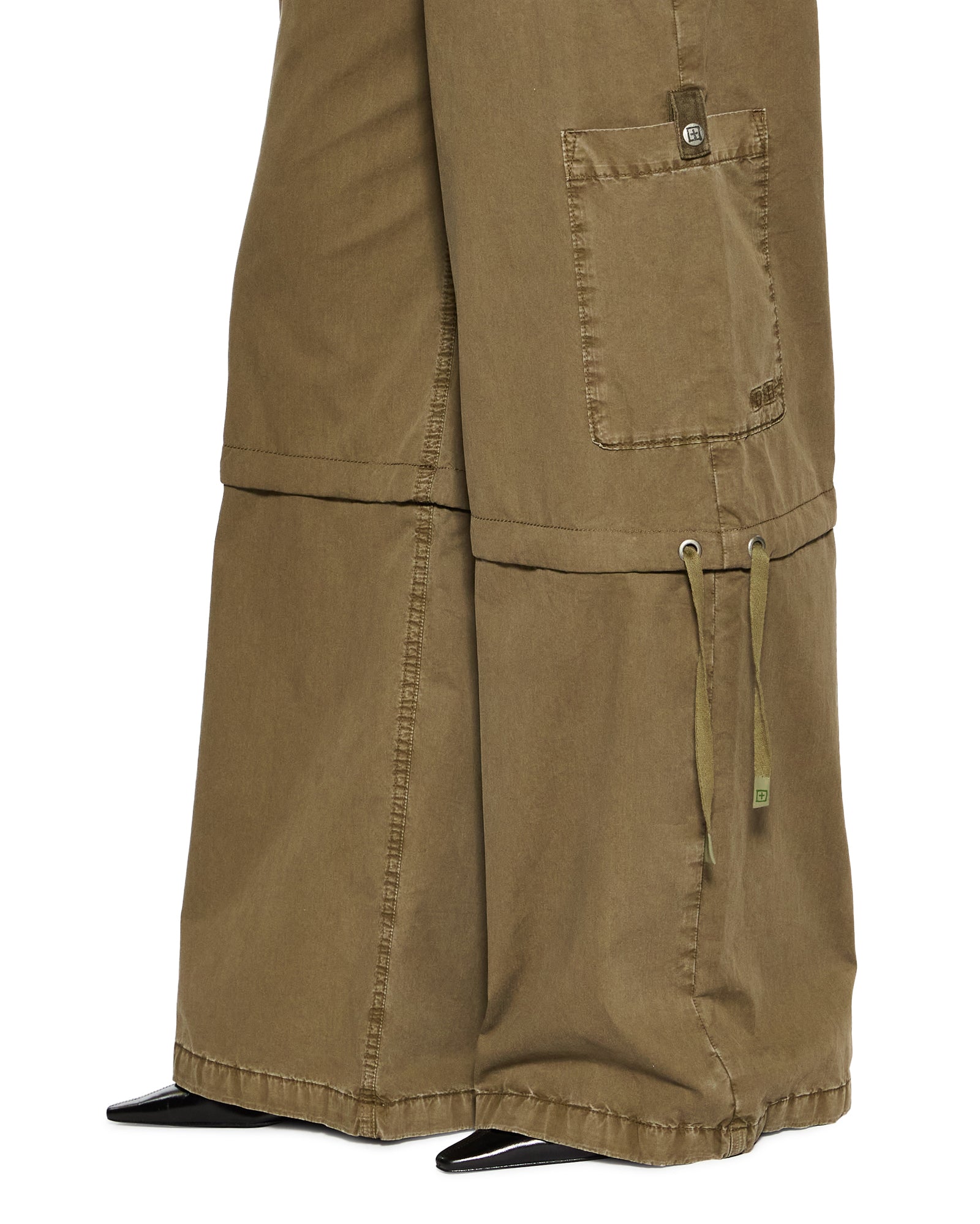 Baggy Cargo Detachable Straight Leg Pant - Khaki - Image 4
