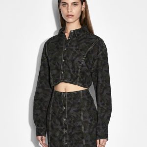 Buy Cutout Shirt Dress Camo | Cotton Mini Dress | KSUBI