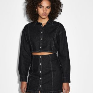 Buy Cutout Shirt Dress Midnight | Cotton Mini Dress | KSUBI
