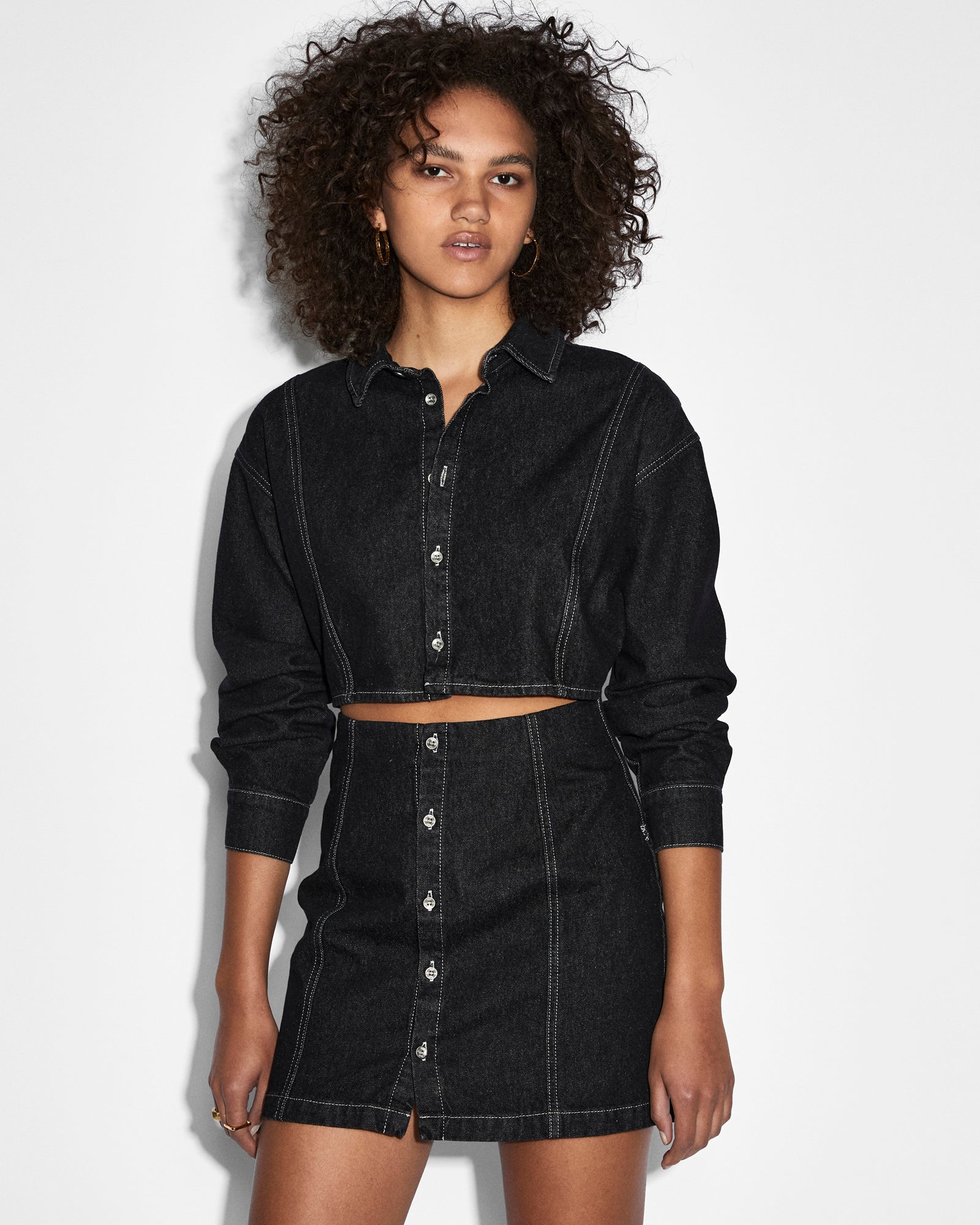 Buy Cutout Shirt Dress Midnight | Cotton Mini Dress | KSUBI - Image 6