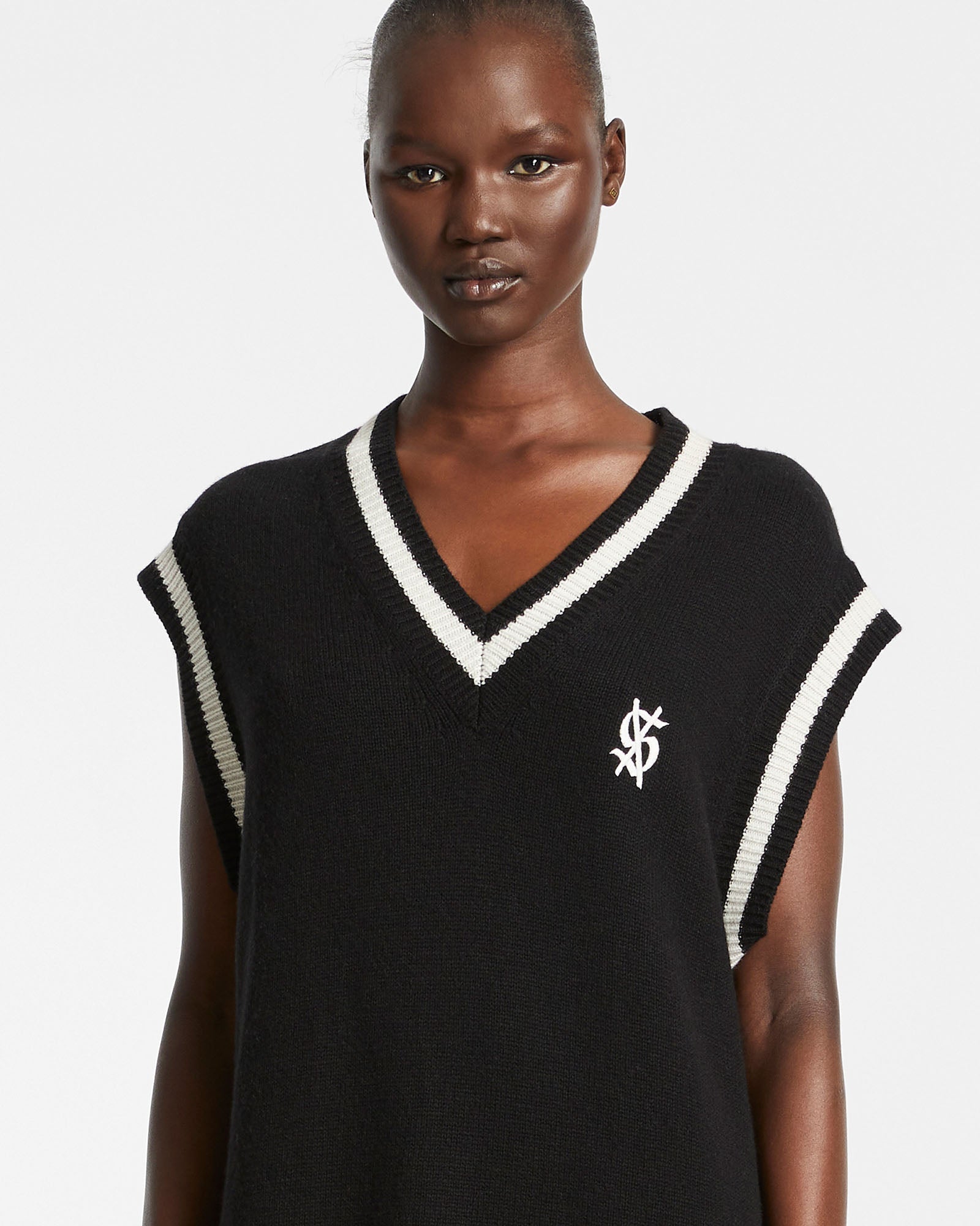 Cross Dollar Knit Dress Black - Image 7