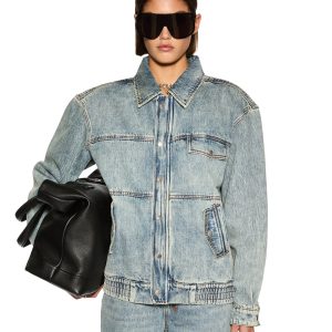 Aria Bomber Jacket Youth - Mid Blue Denim