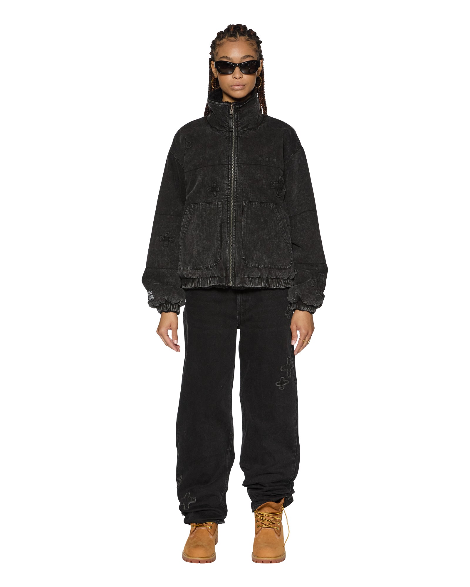 Reversible Noir Black Puffer Jacket - Image 2