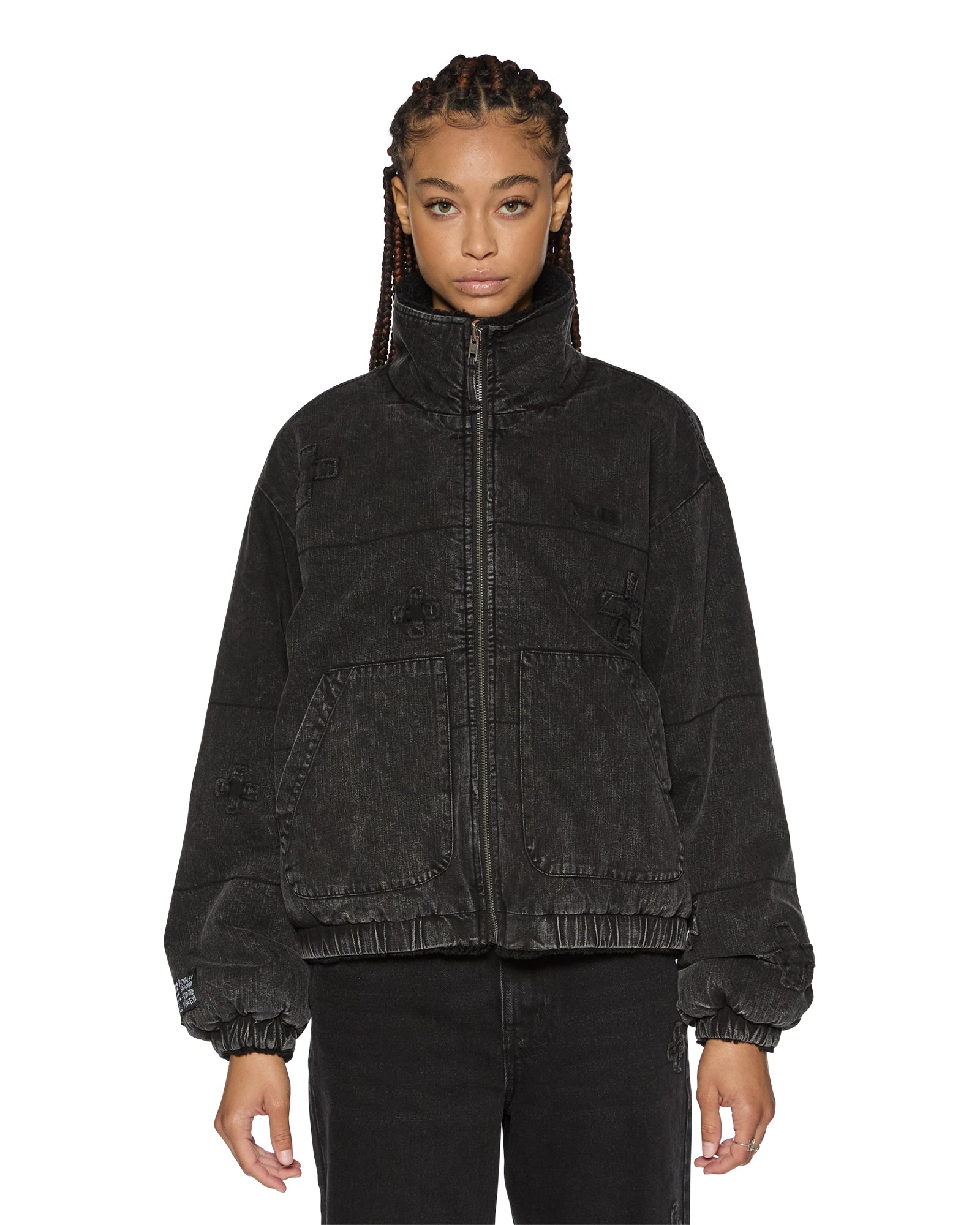 Reversible Noir Black Puffer Jacket - Image 4