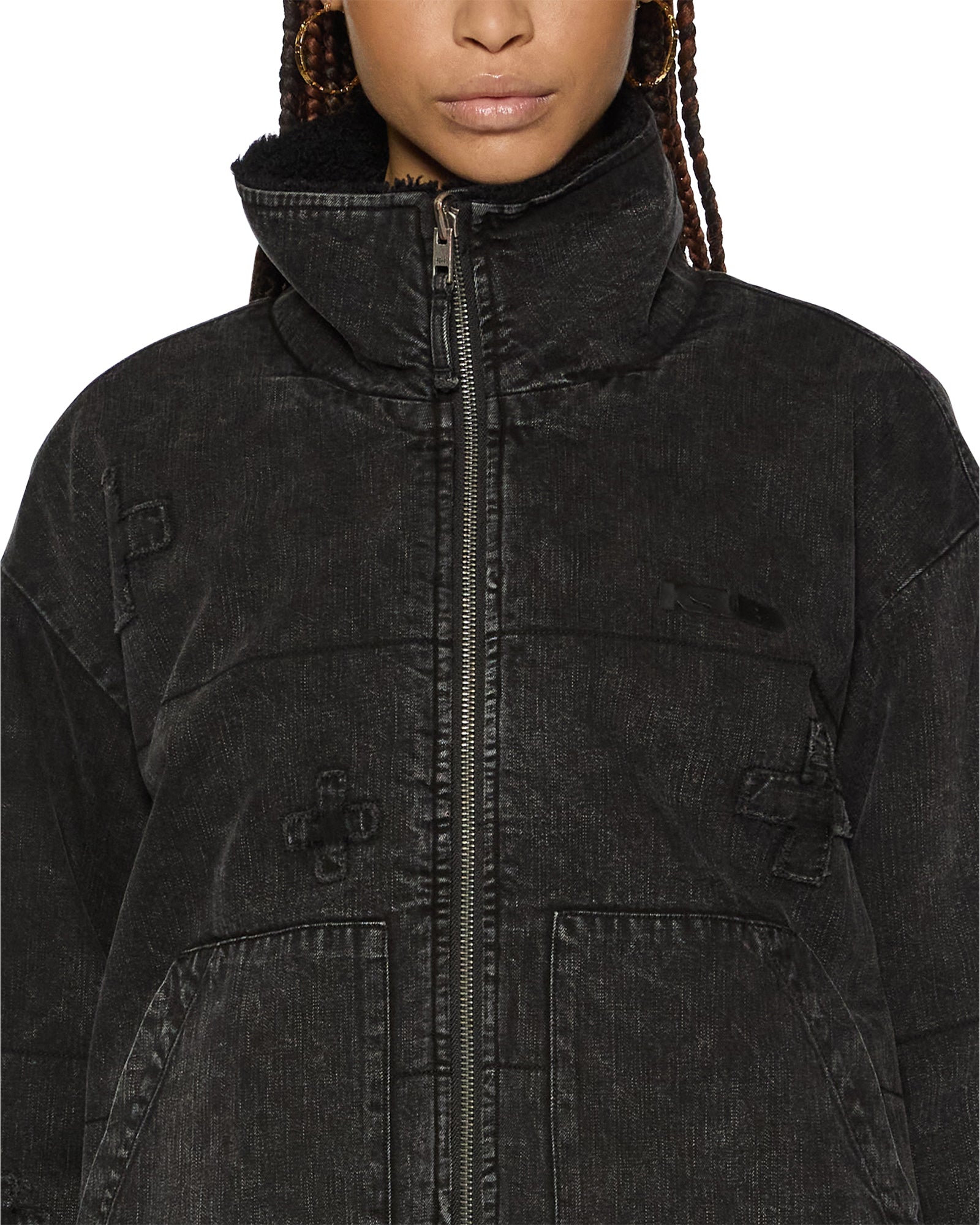 Reversible Noir Black Puffer Jacket - Image 6