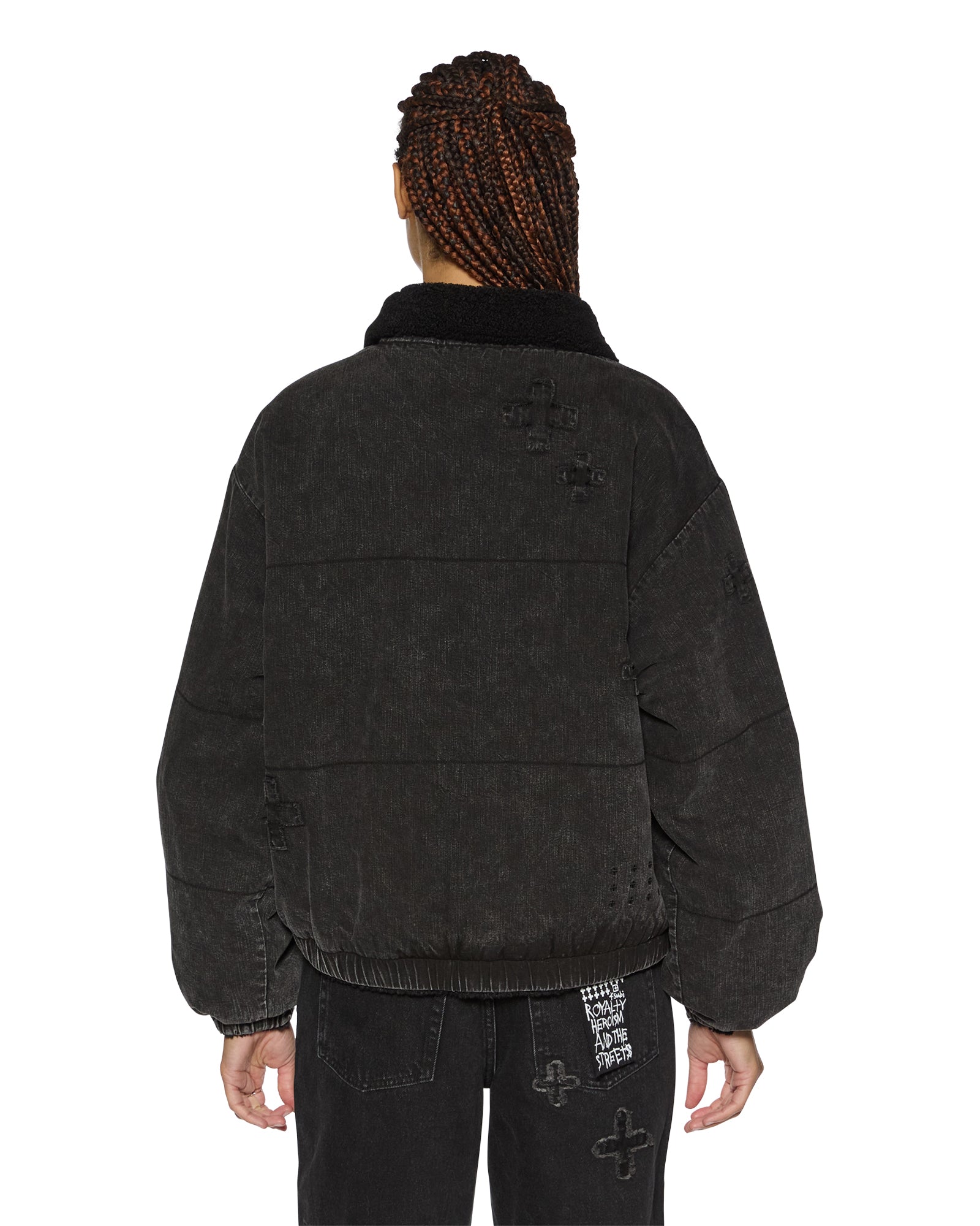 Reversible Noir Black Puffer Jacket - Image 7
