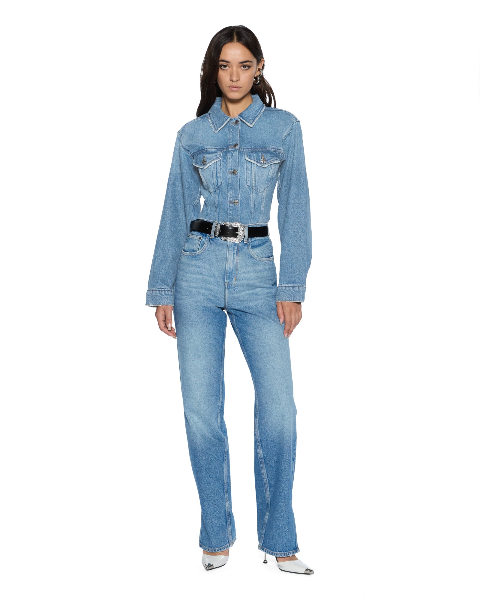 Womens Cinched Jacket Crop Tru Vintage Jackets - Image 2