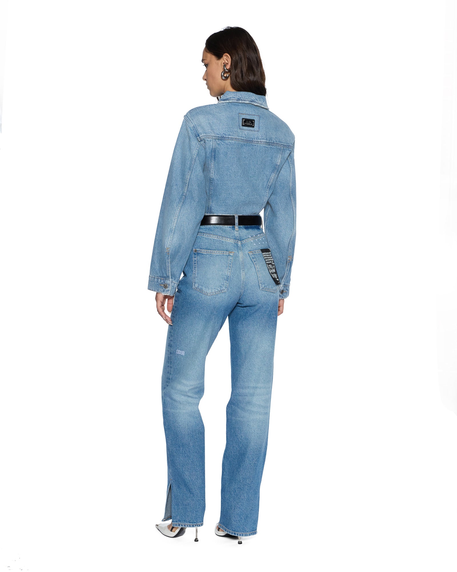 Womens Cinched Jacket Crop Tru Vintage Jackets - Image 5