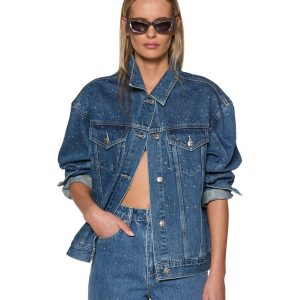 Oversized Jacket Token Krystal - Blue Denim