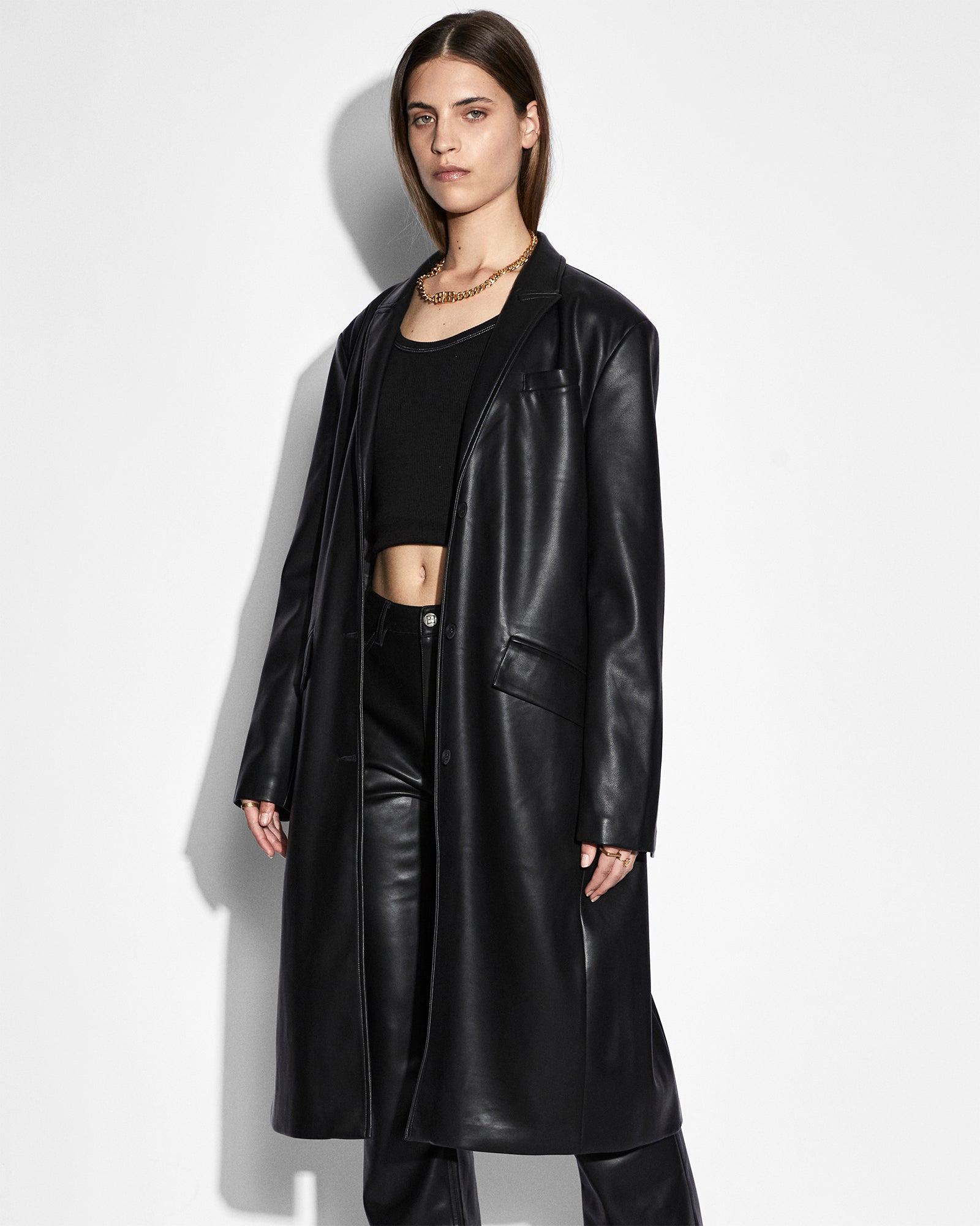 Buy Zephyr Duster Black | Women's Longline Coat |KSUBI