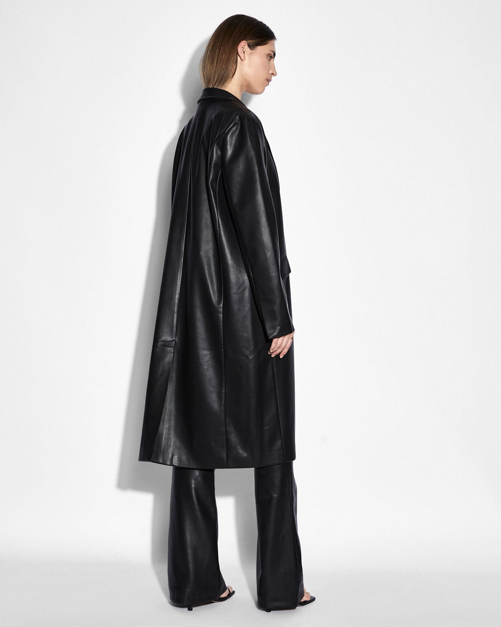 Buy Zephyr Duster Black | Women's Longline Coat |KSUBI - Image 3