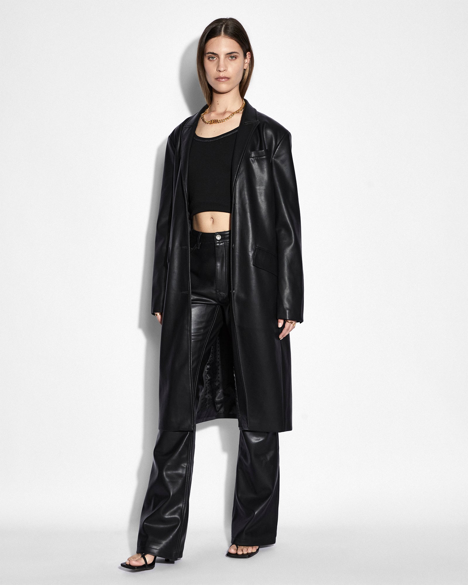 Buy Zephyr Duster Black | Women's Longline Coat |KSUBI - Image 5
