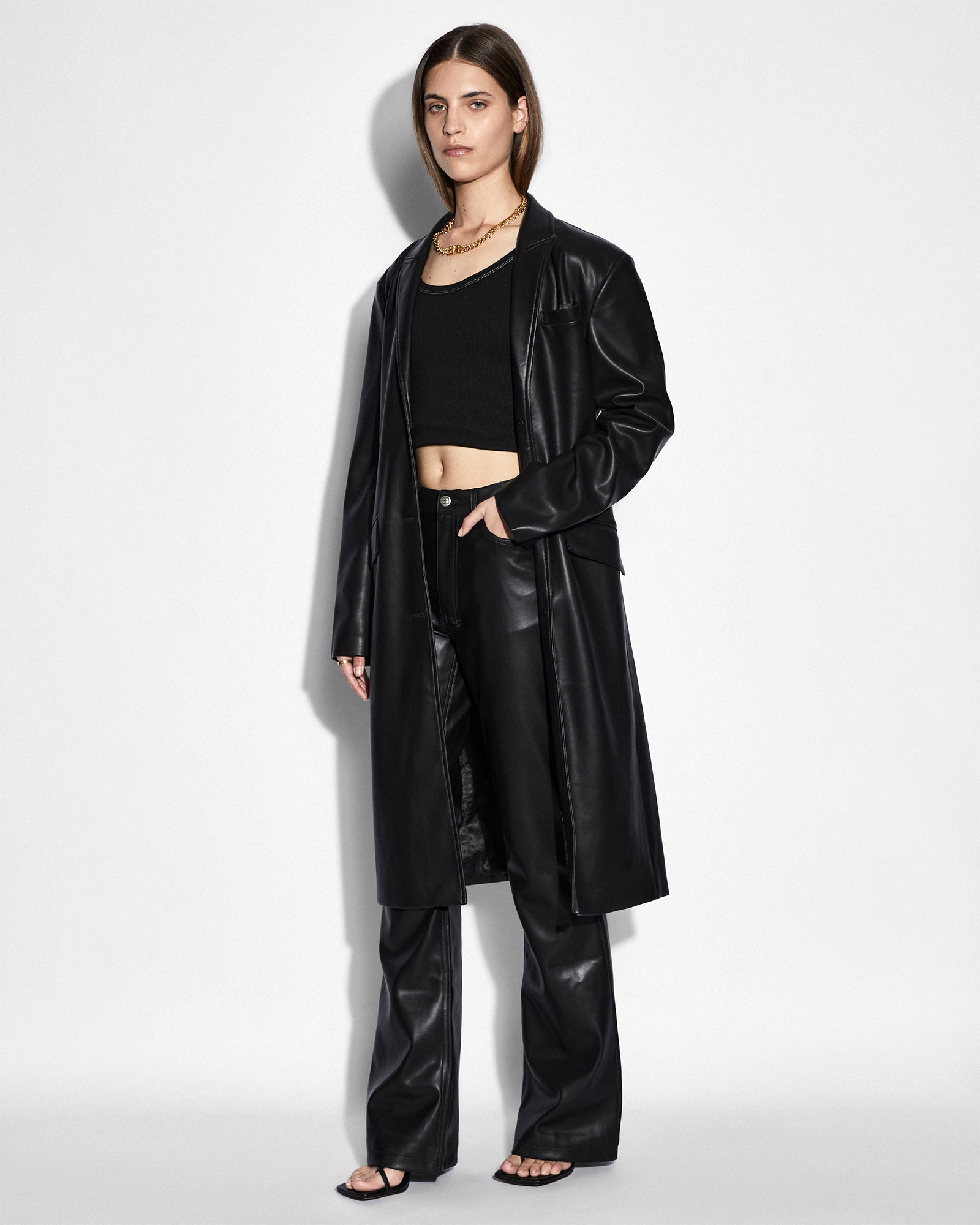 Buy Zephyr Duster Black | Women's Longline Coat |KSUBI - Image 7