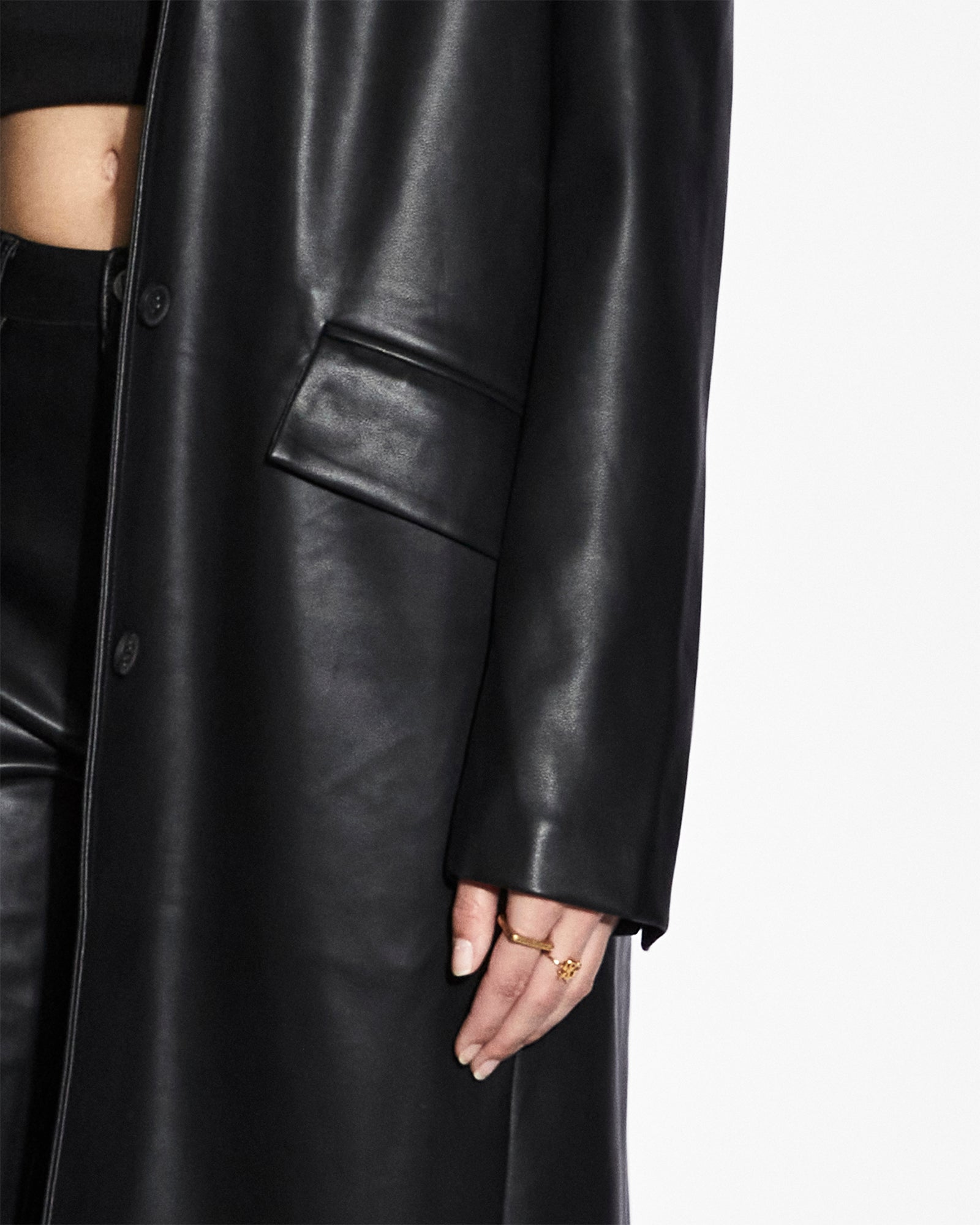 Buy Zephyr Duster Black | Women's Longline Coat |KSUBI - Image 8
