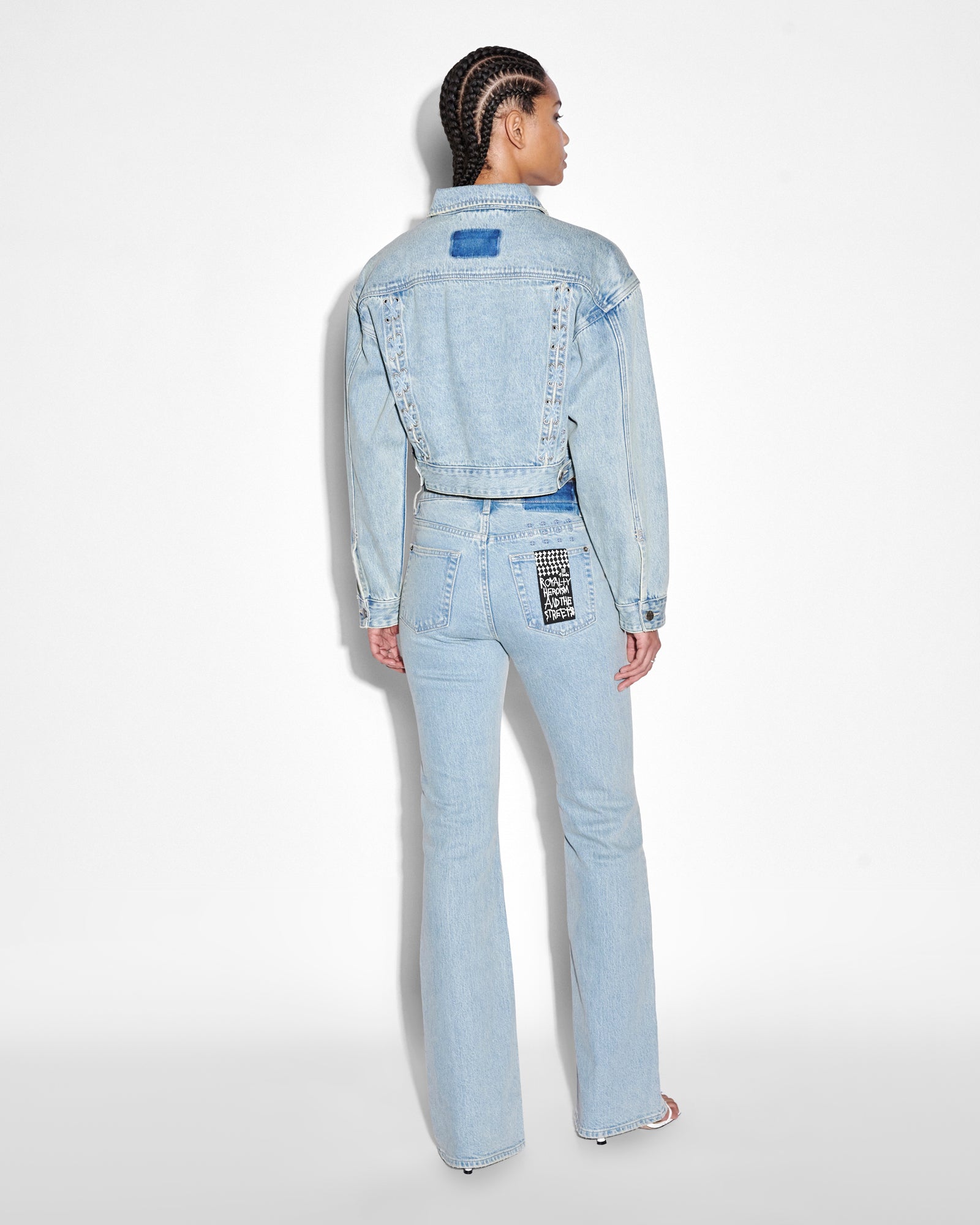 Buy Billie Jacket Dove Laced | Denim Trucker Jacket | KSUBI - Image 4