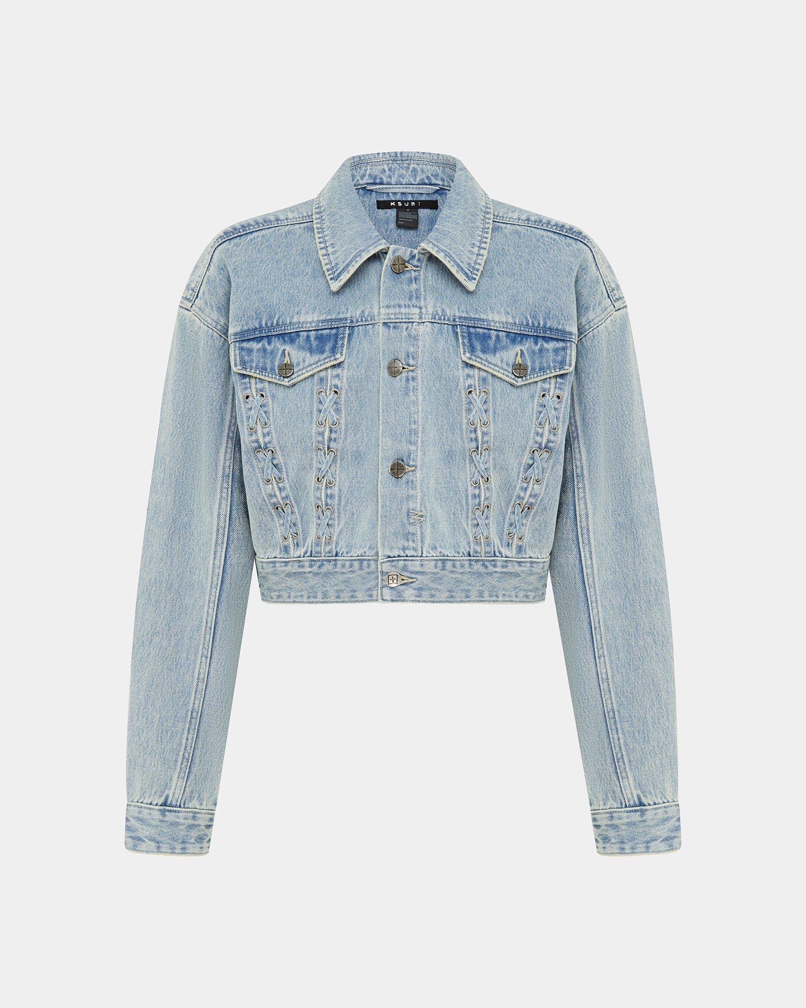 Buy Billie Jacket Dove Laced | Denim Trucker Jacket | KSUBI - Image 5