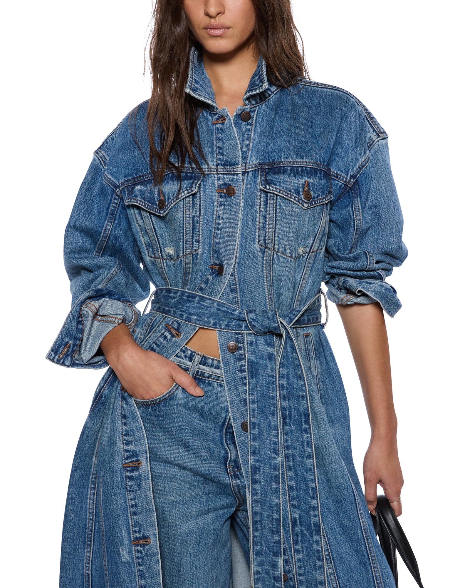 Womens Trucker Coat Relik Jackets - Image 2