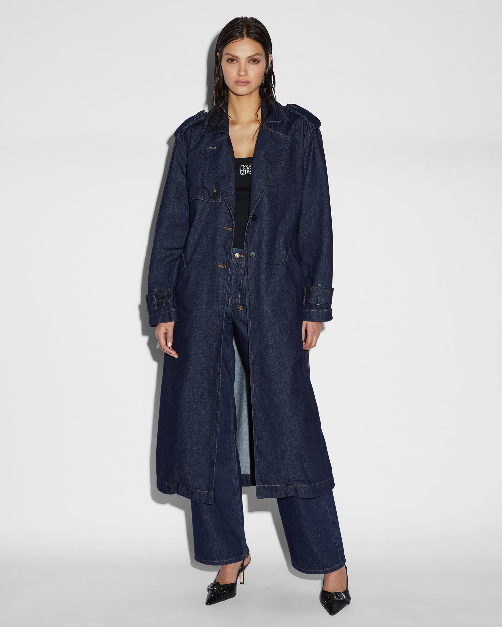 Affinity Trench Coat Legacy - Dark Blue Denim