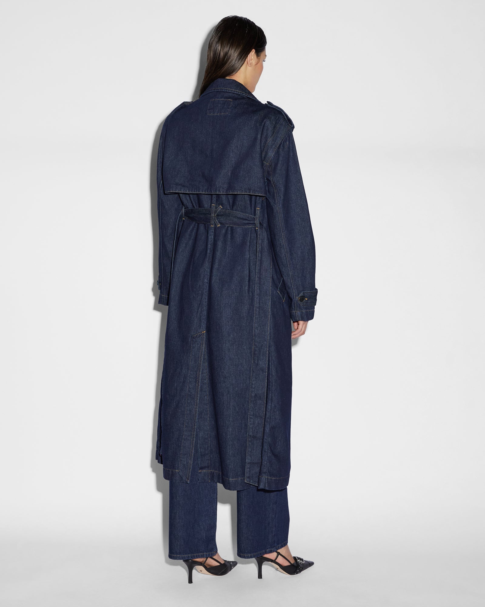 Affinity Trench Coat Legacy - Dark Blue Denim - Image 3
