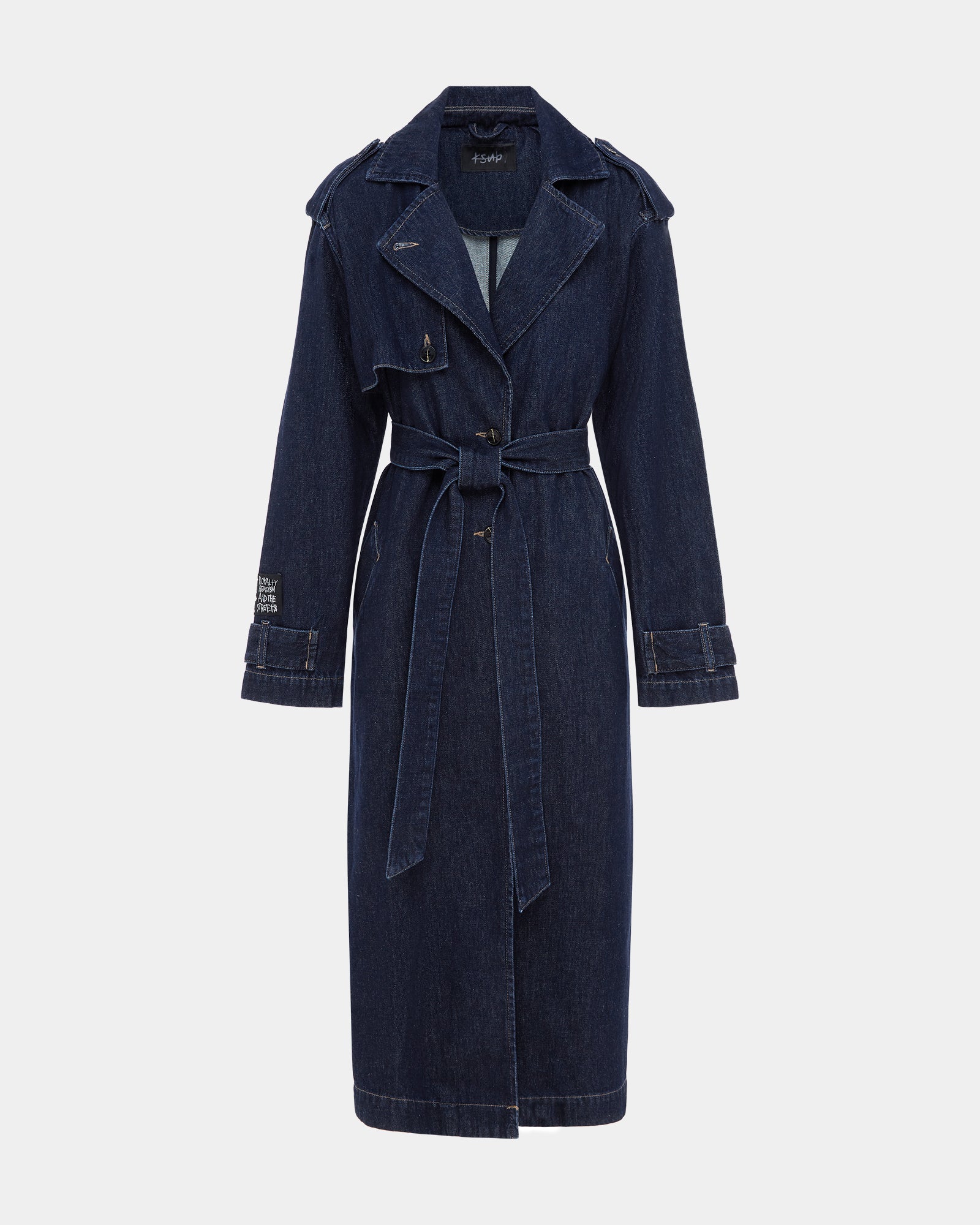 Affinity Trench Coat Legacy - Dark Blue Denim - Image 5