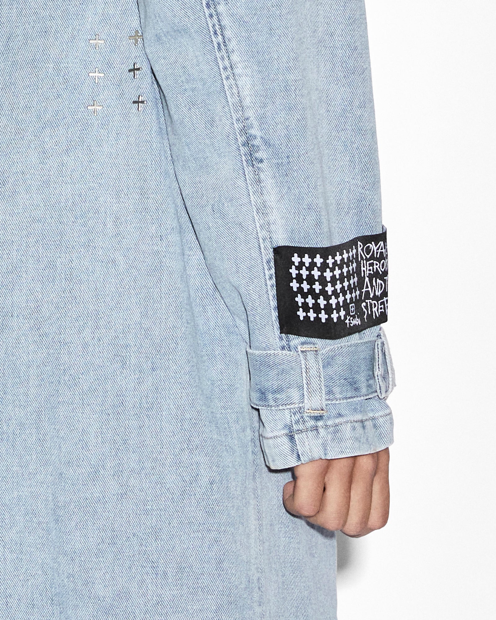 Kult Full Length Denim Trench - Light Blue Wash - Image 7