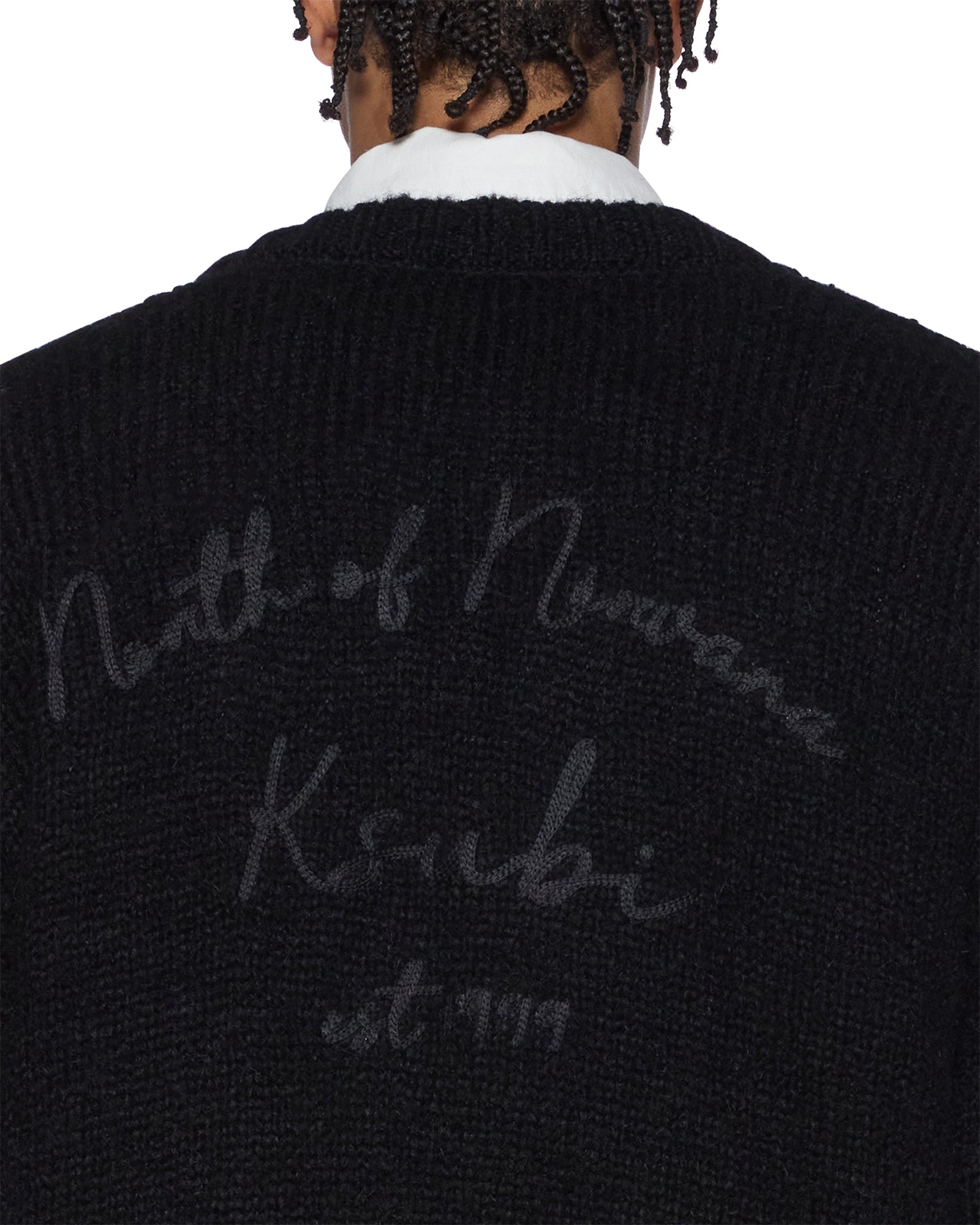 Mens Salud Cardigan Jet Black Knitwear - Image 3