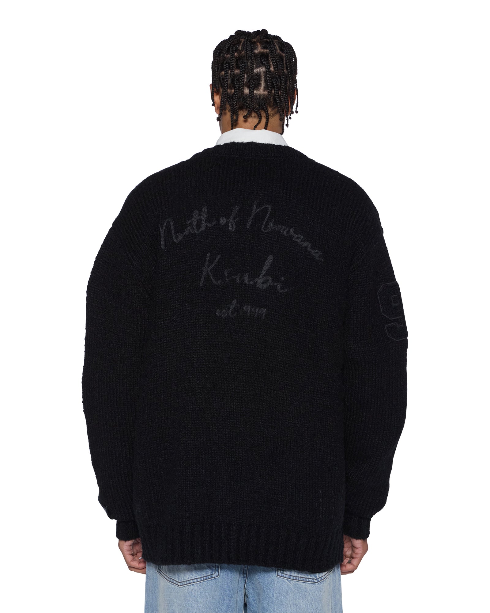 Mens Salud Cardigan Jet Black Knitwear - Image 5