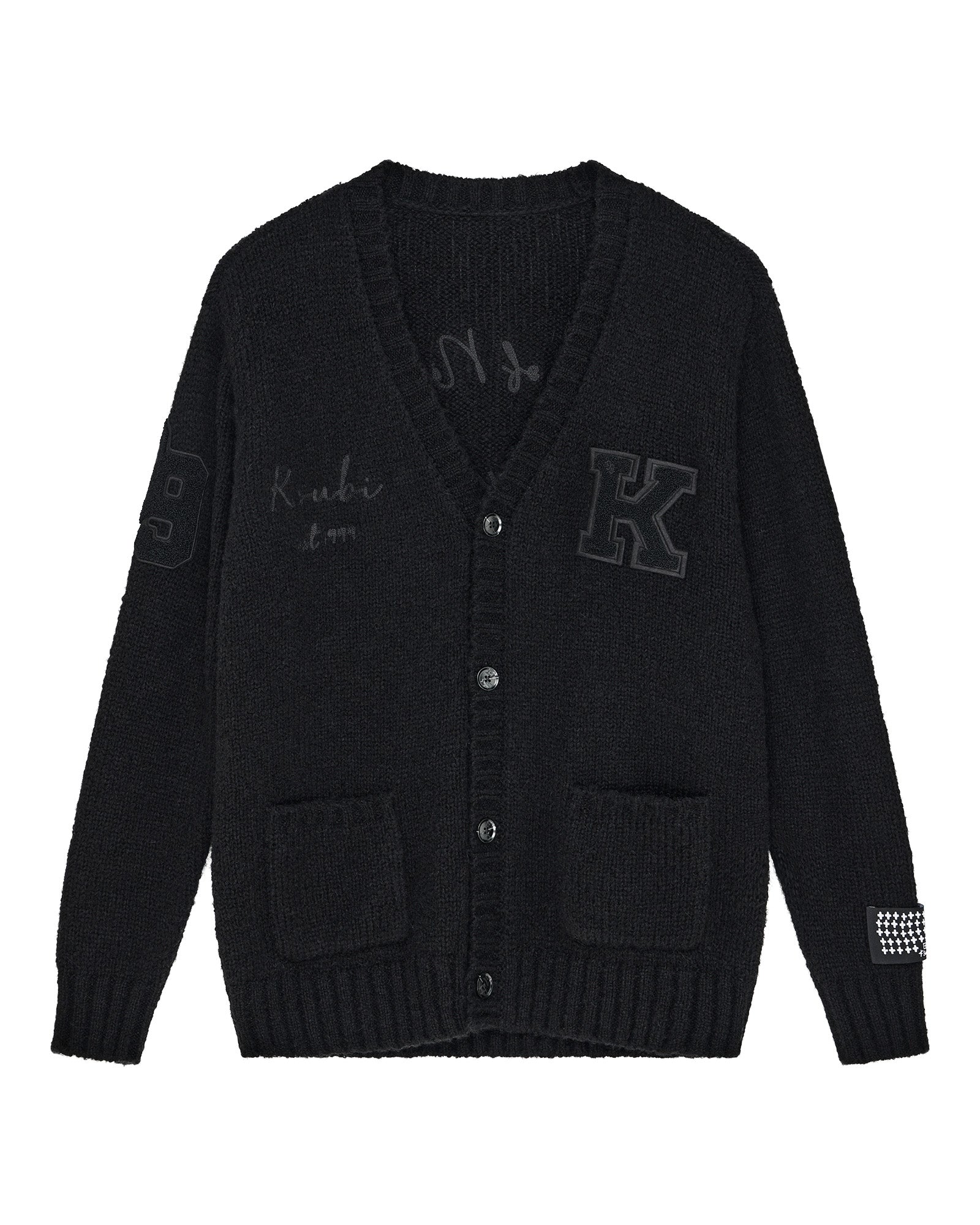 Mens Salud Cardigan Jet Black Knitwear - Image 6