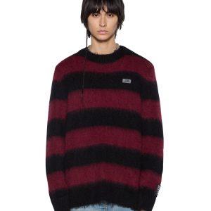 Mens Rugged Mohair Knit Crewneck Ox Knitwear