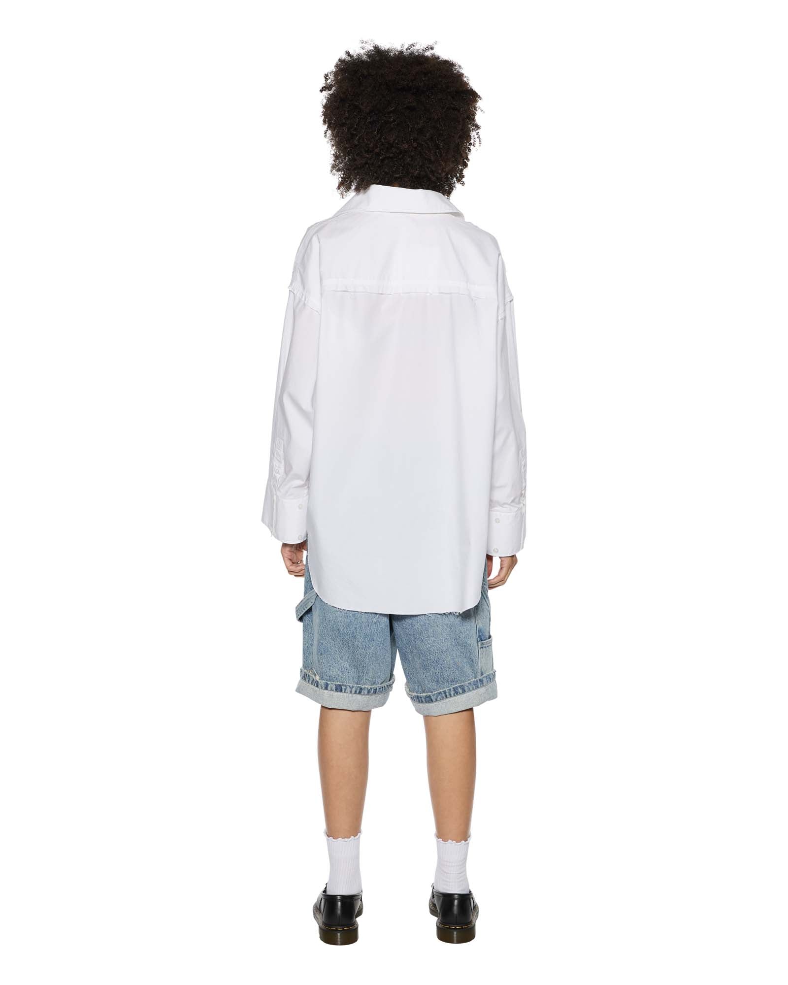 Womens Astra Ls Shirt White Poplin Shirts - Image 4