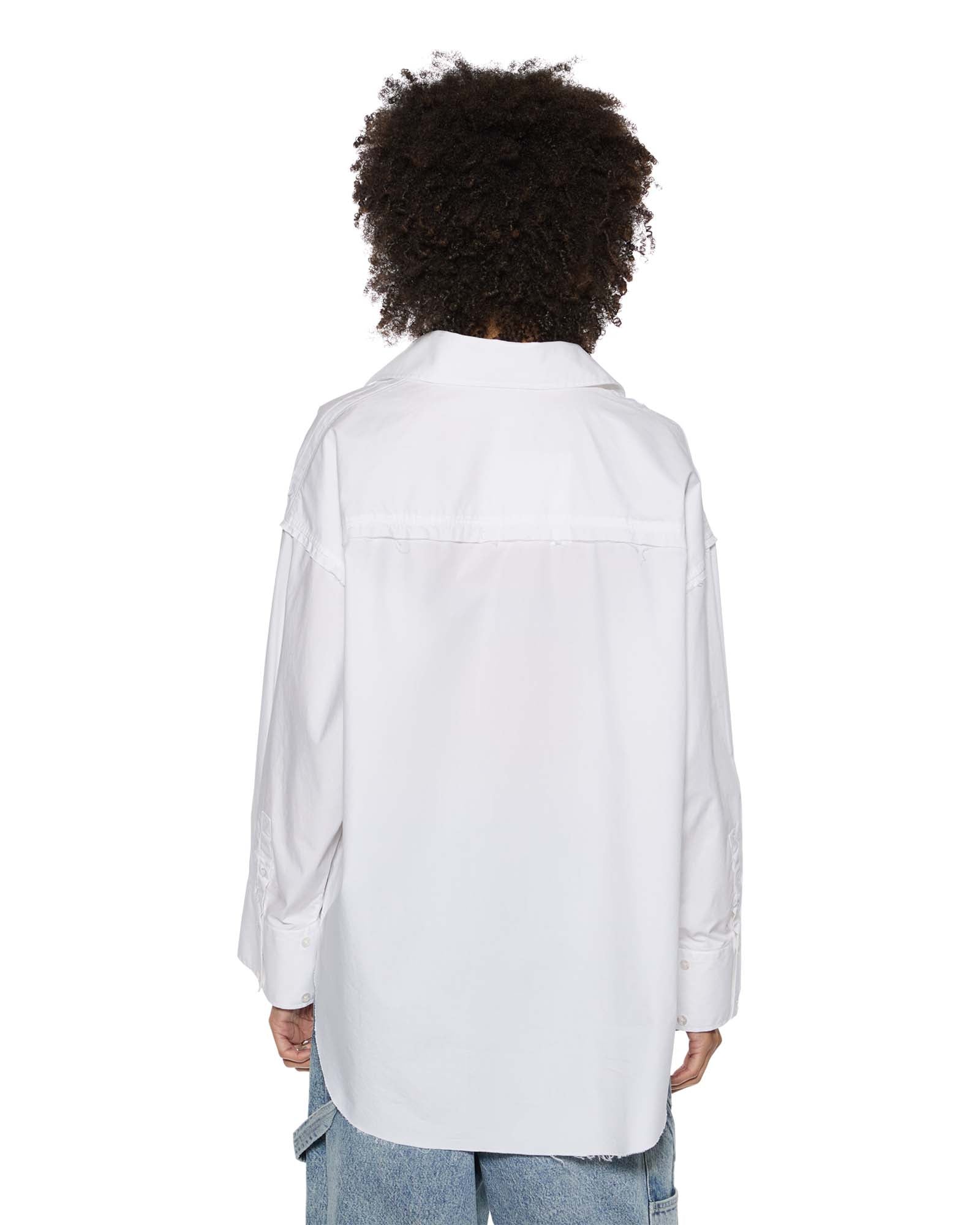 Womens Astra Ls Shirt White Poplin Shirts - Image 5