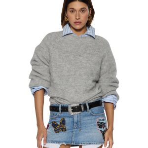Womens Cosy Knit Light Grey Knitwear