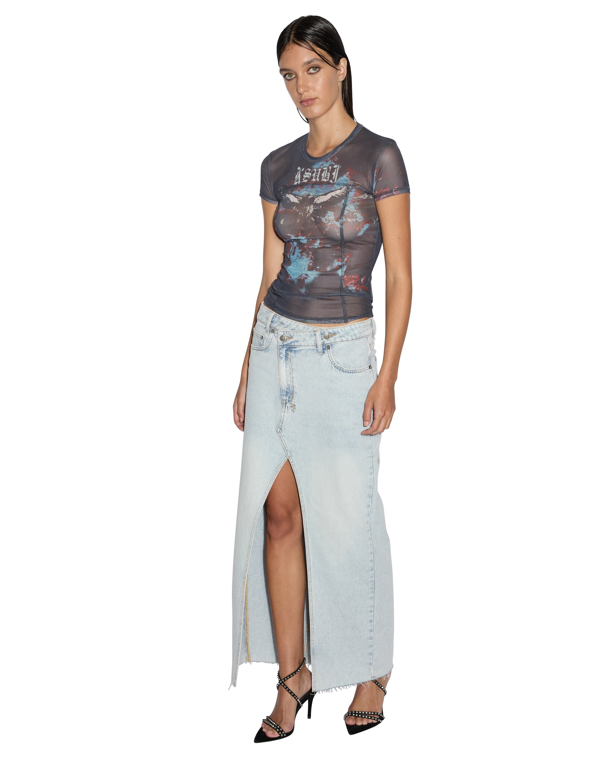 Relax Maxi Skirt Skyfall - Light Blue Denim - Image 2