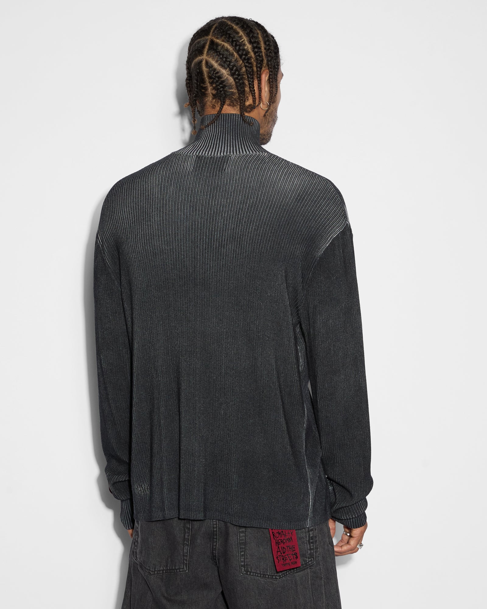 Trippie Turtleneck Knit - Black - Image 3