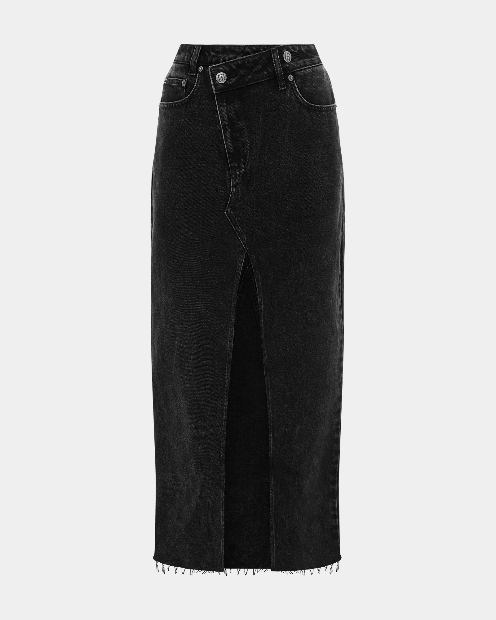 Relax Maxi Skirt - Washed Black Denim - Image 5