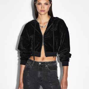 Womens Ritzy Infinity Jumper Black Fleece