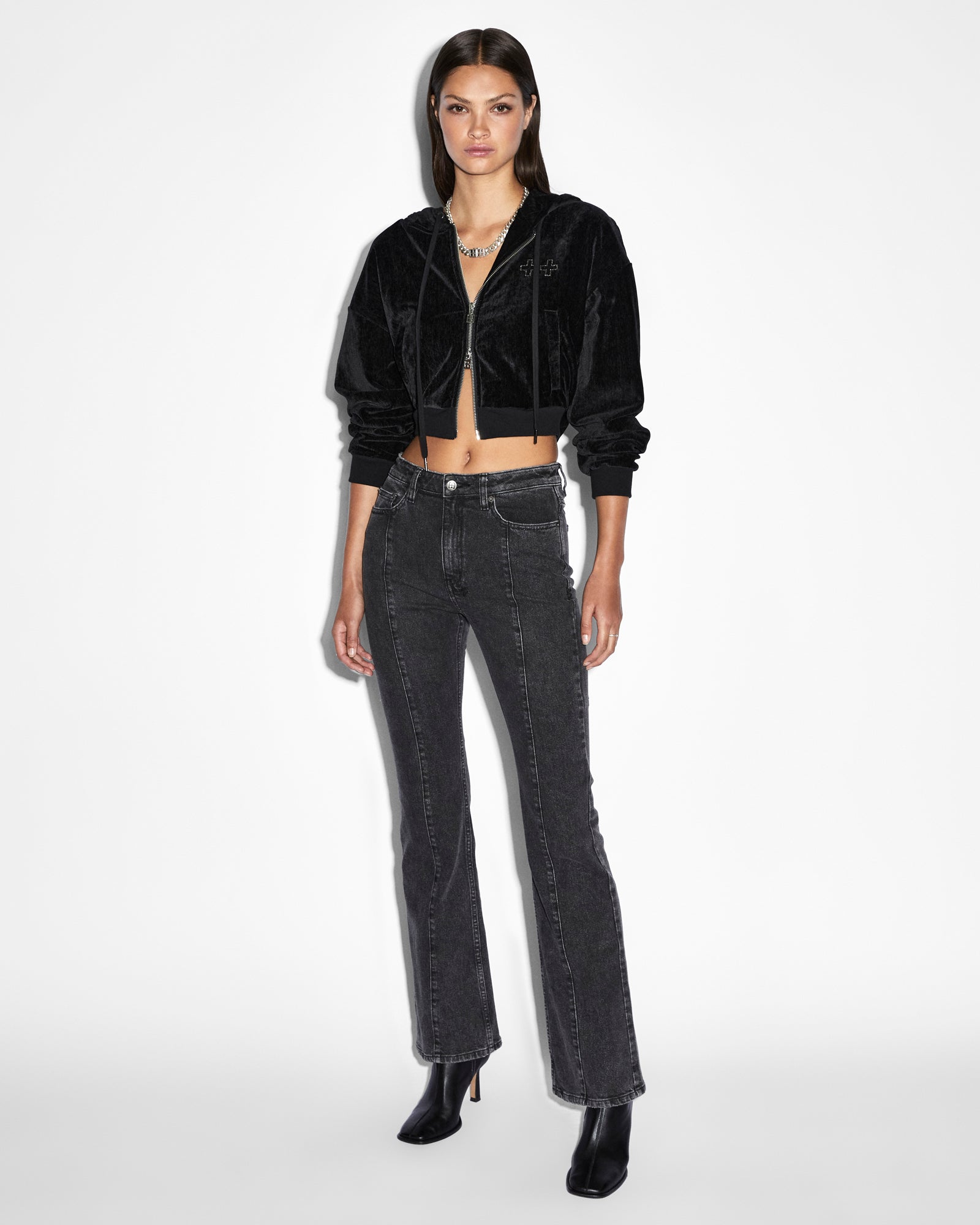 Womens Ritzy Infinity Jumper Black Fleece - Image 3