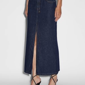Swerve Midi Skirt Legacy - Dark Blue Denim