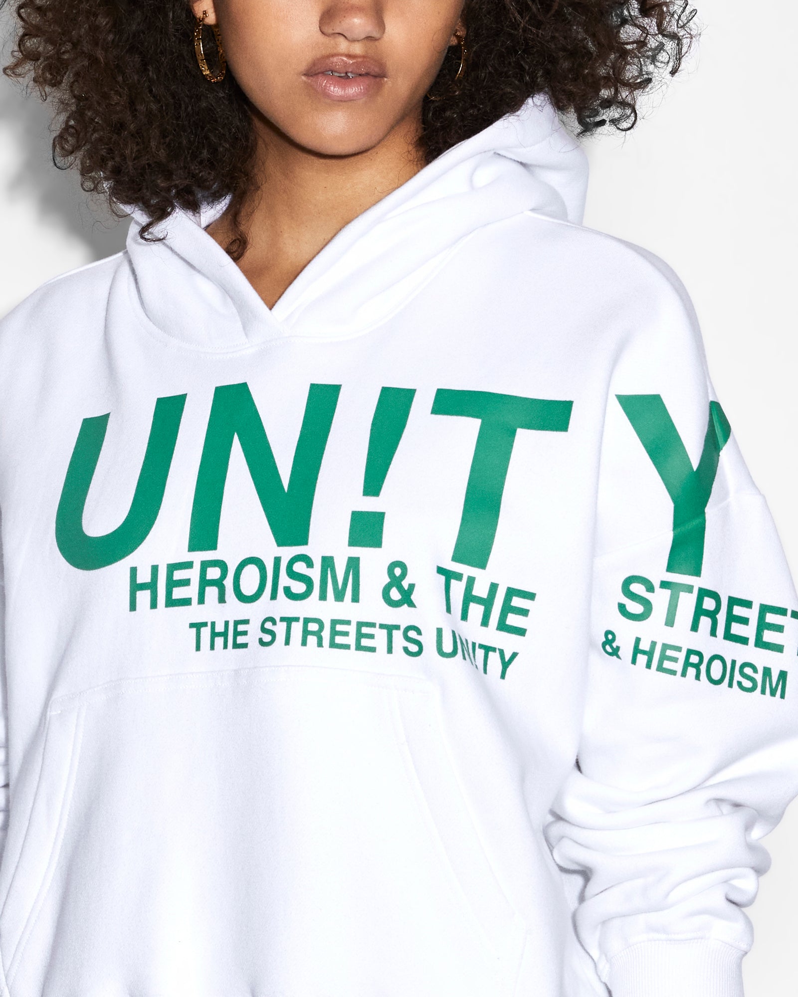 Buy Unity Slouch Hoodie White | Oversized Hoodie | Ksubi - Image 5