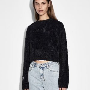 Buy Cropped Sweater Black | Women's Sweater | KSUBI