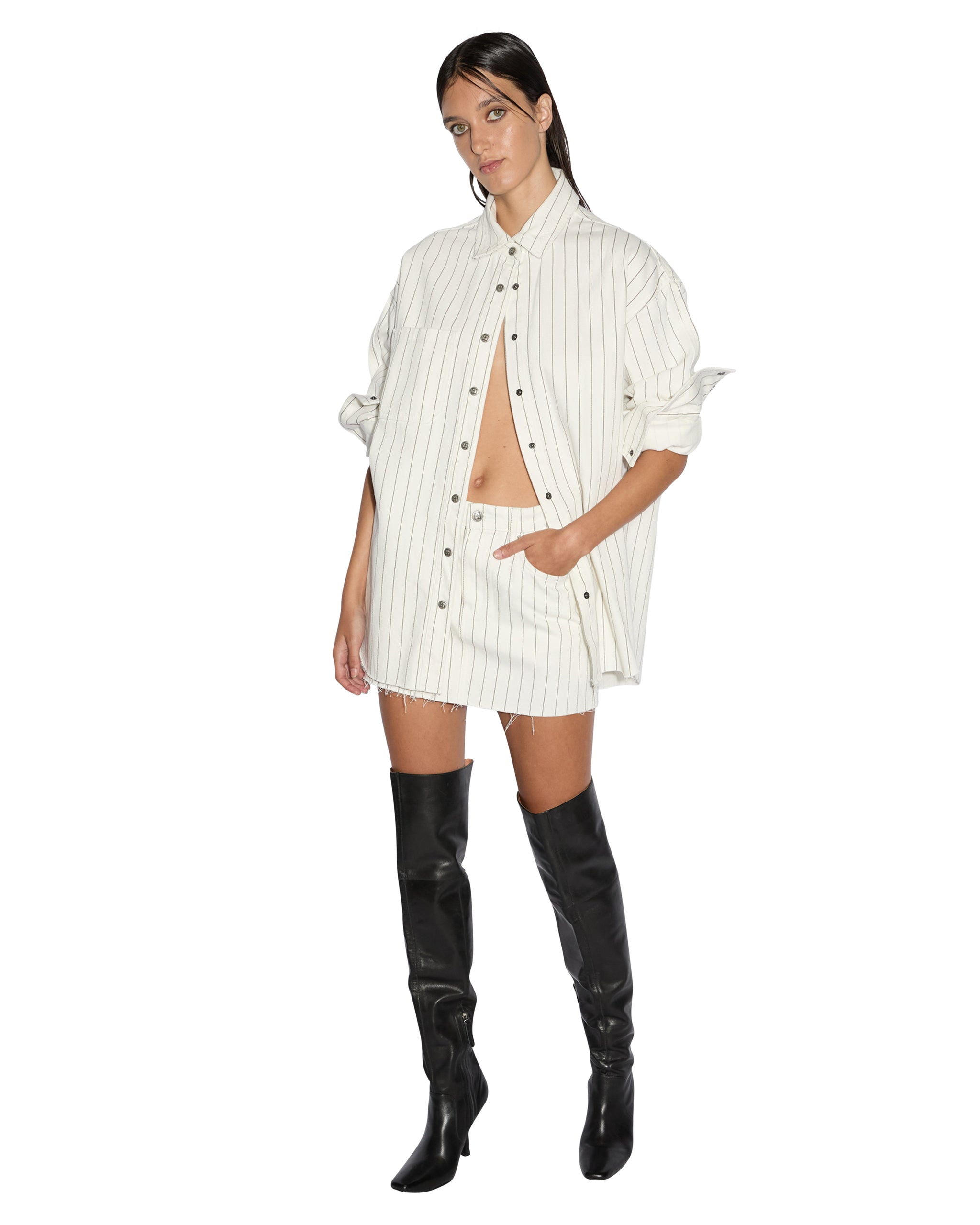 Low Rider Mini Skirt Prophetik - White Denim - Image 2