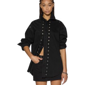 Split Vice Oversized Long Sleeve Shirt