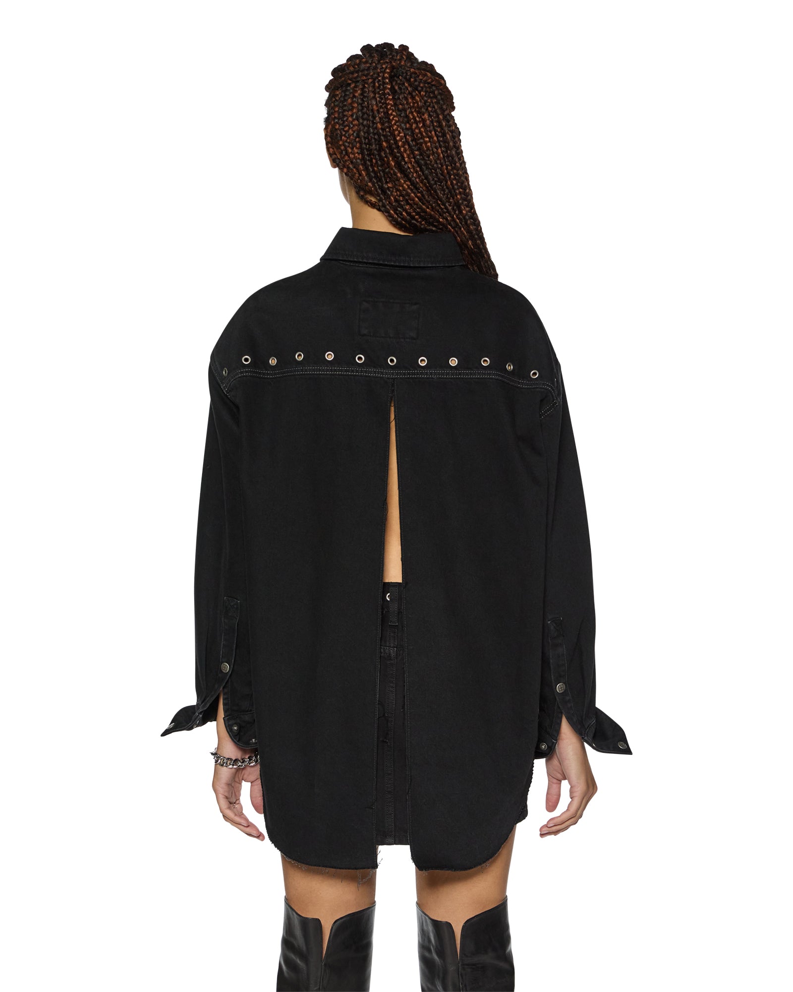 Split Vice Oversized Long Sleeve Shirt - Image 3