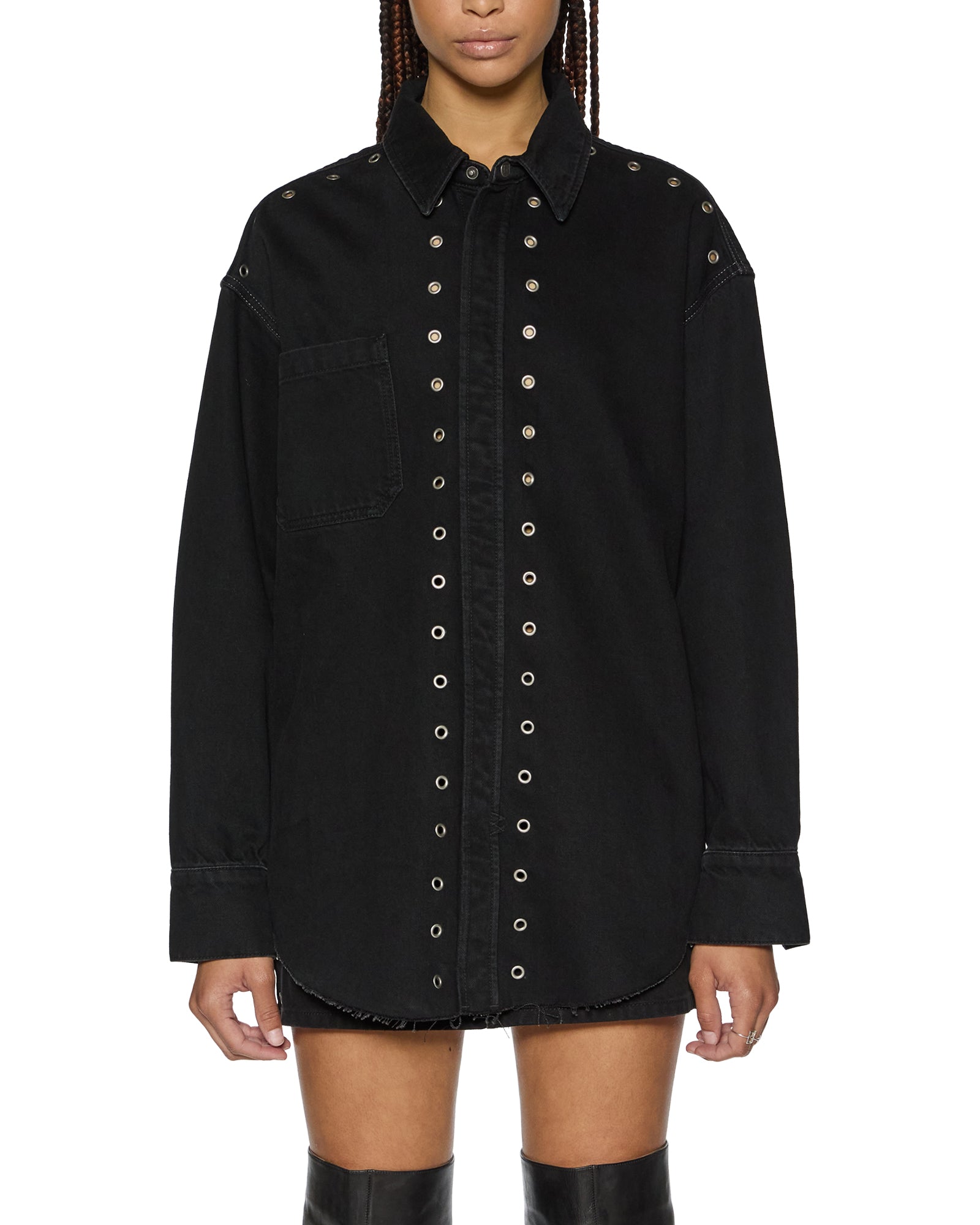 Split Vice Oversized Long Sleeve Shirt - Image 5