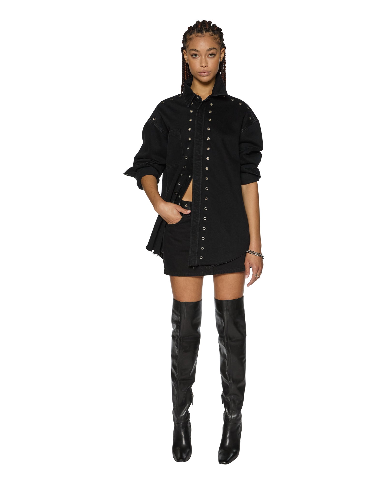 Split Vice Oversized Long Sleeve Shirt - Image 6