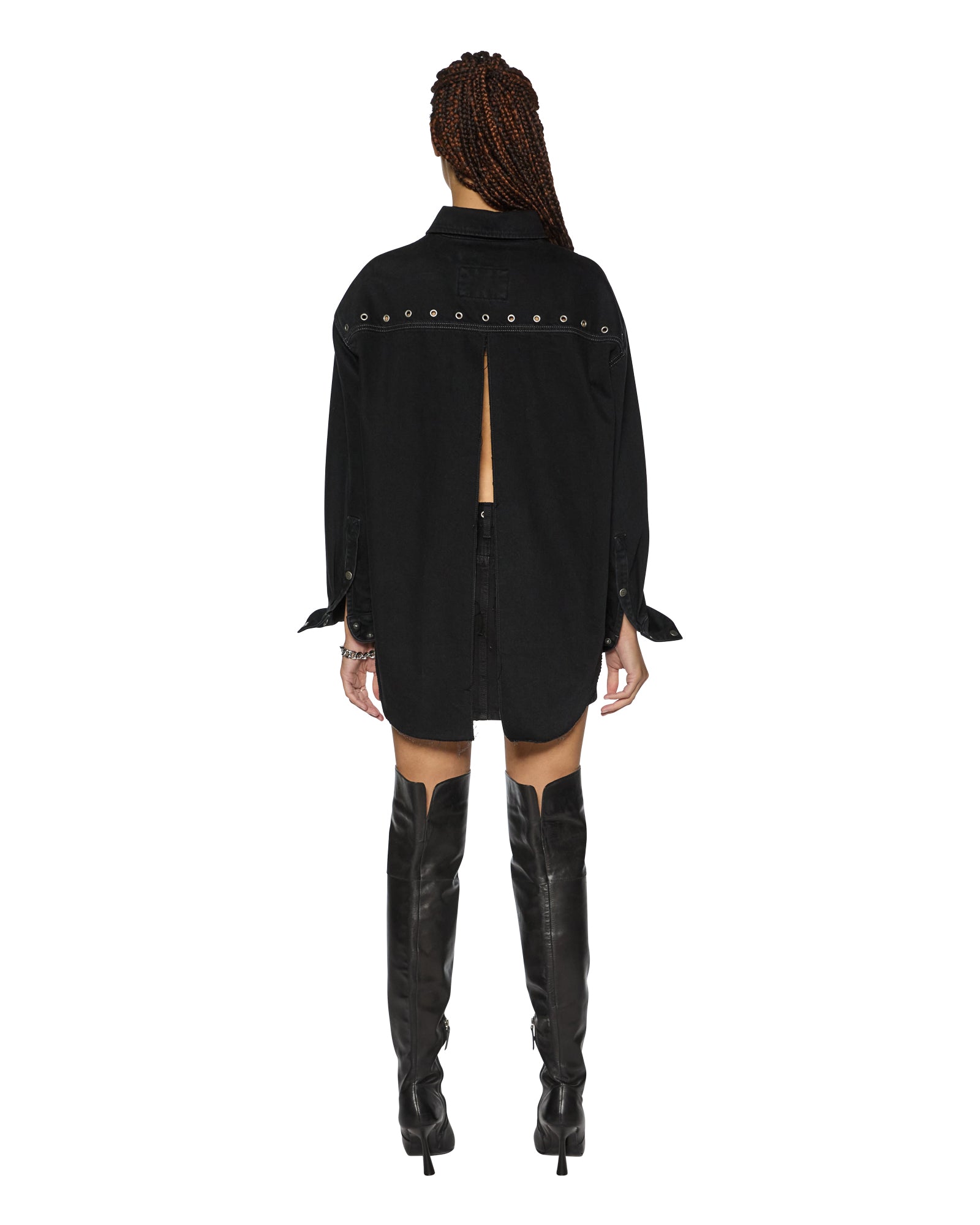 Split Vice Oversized Long Sleeve Shirt - Image 7