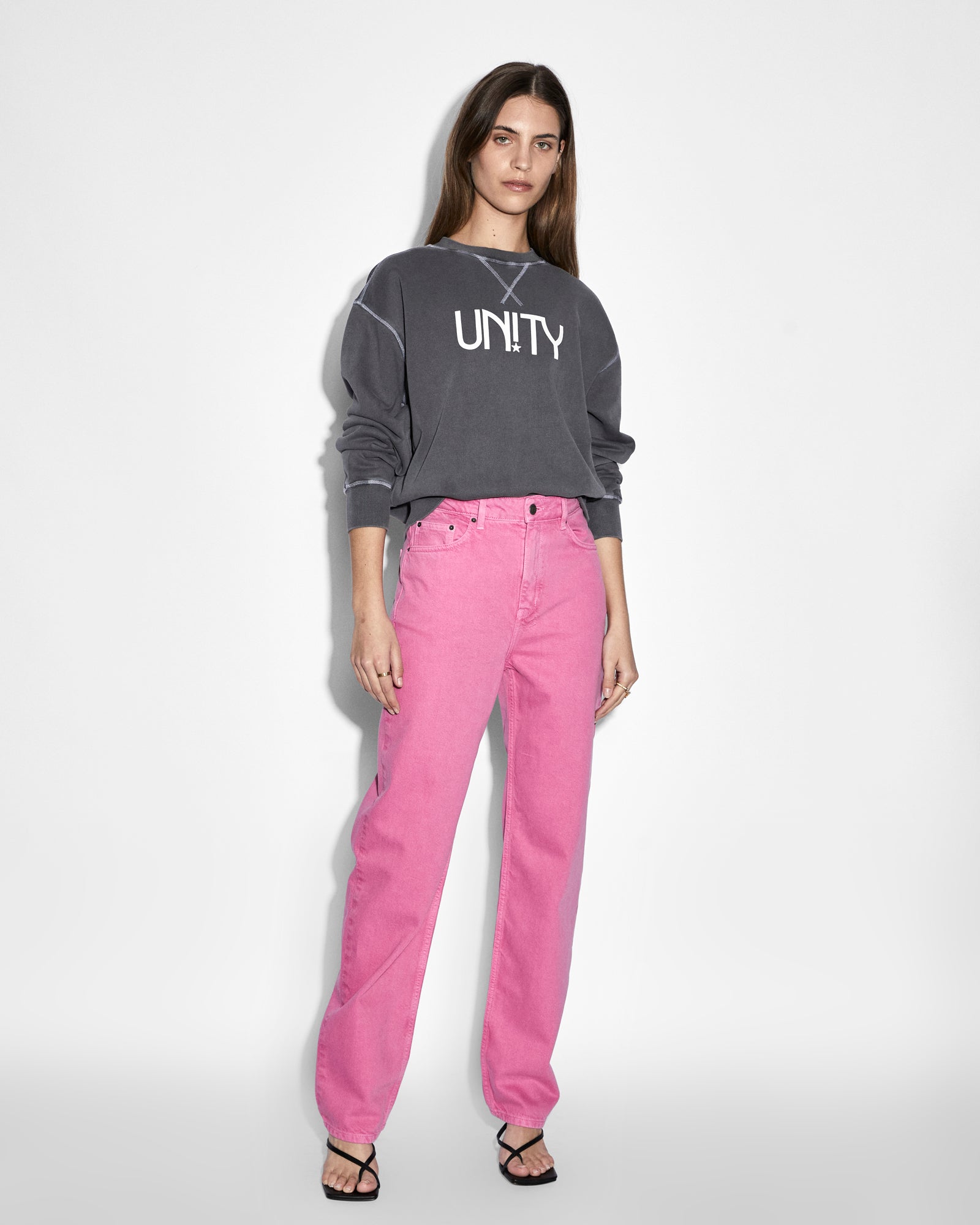 Buy Unity Star Oh G Crew Charcoal | Women's Sweater | KSUBI - Image 2